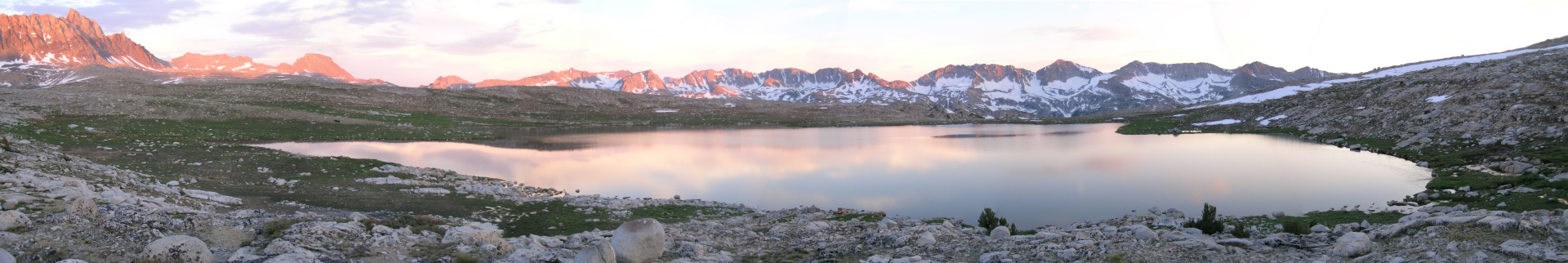 Sierra Nevada mountain lake at evening, photo © Roland Knapp